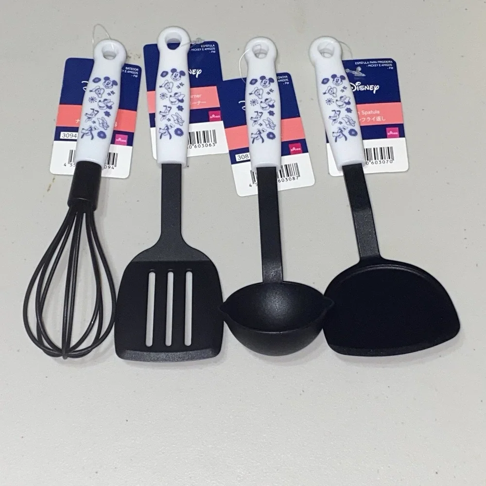 New Daiso Disney Minnie, Mickey & Friends; Spatula, Whisk, Ladle‎ & Turner Set